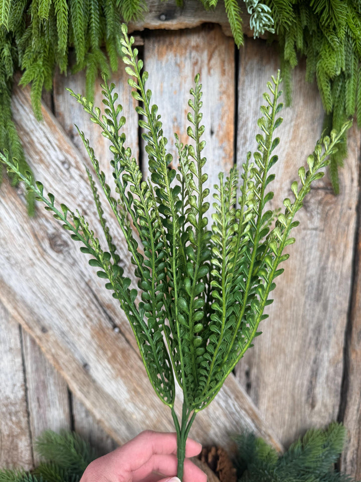 16" Beaded Greenery Bush, 13686GN