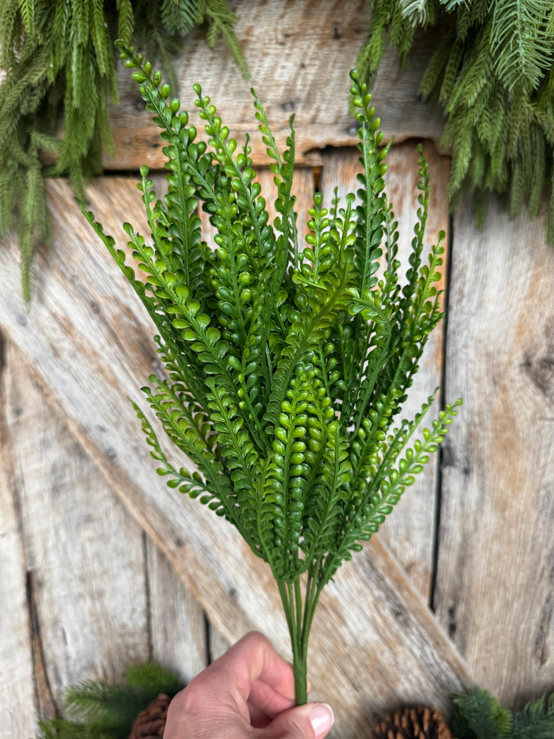 18" Beaded Leaf Bush, Green Beaded Leaf Bush, Greenery Bush, Artificial Greenery, 13670GN
