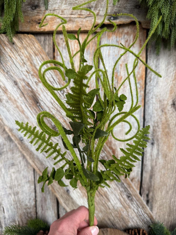16" Moss Floral Spray, Greenery bush, 62077SP16