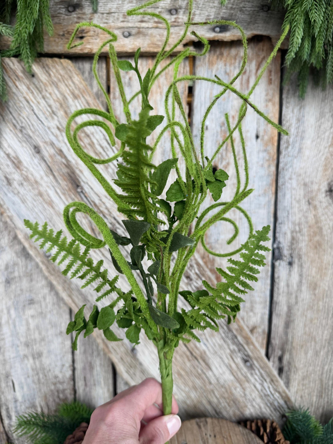 16" Moss Floral Spray, Greenery bush, 62077SP16