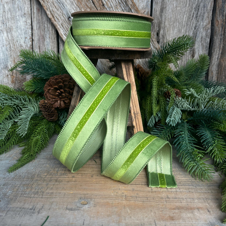 1.5” Green Velvet Ribbon