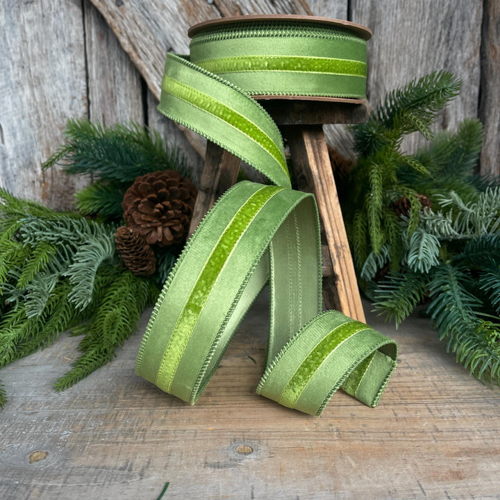 1.5” Green Velvet Ribbon