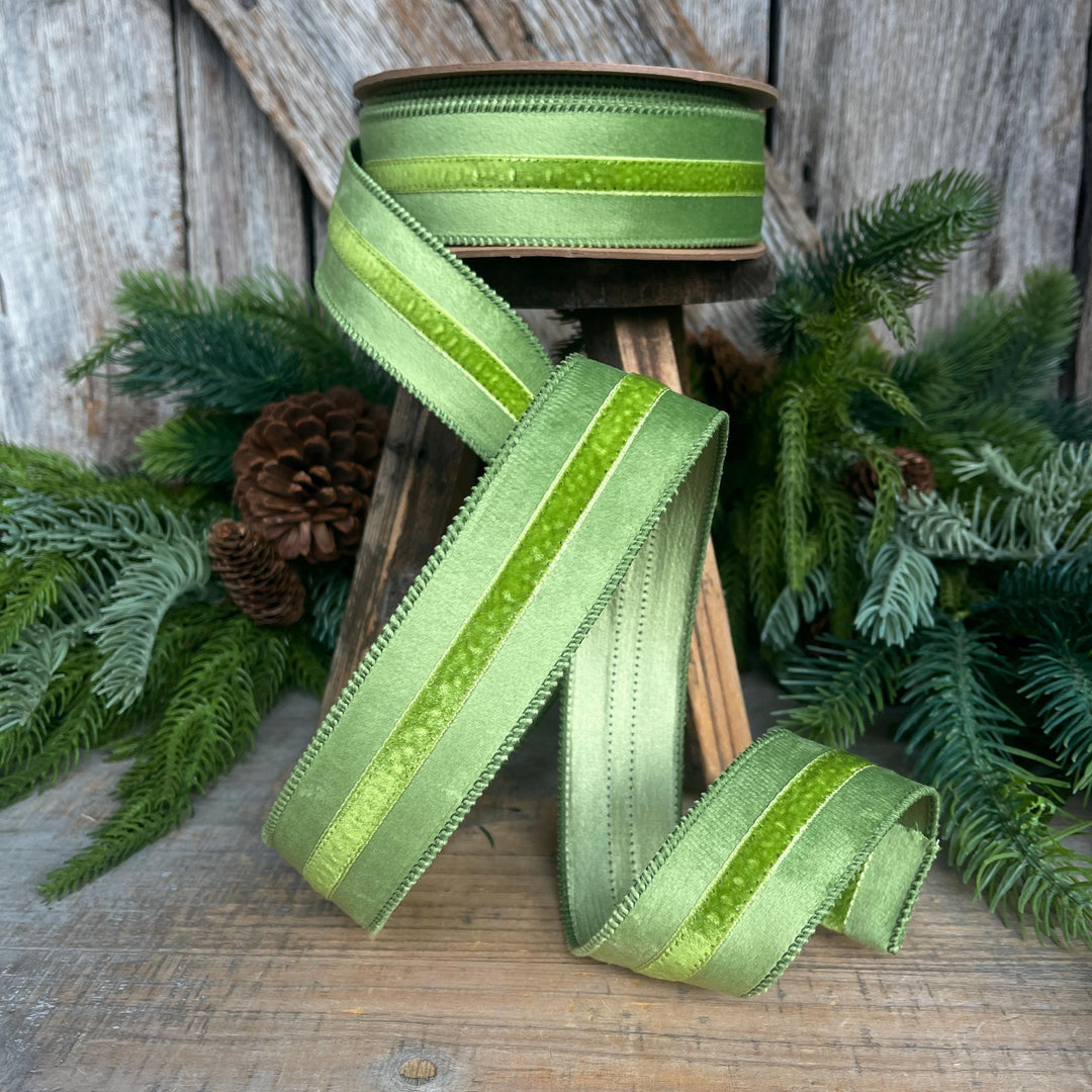 1.5” Green Velvet Ribbon
