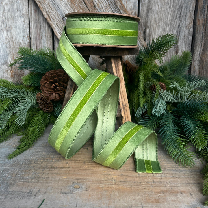 1.5” Green Velvet Ribbon