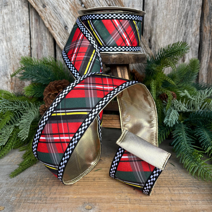 2.5" Traditional Christmas Plaid Ribbon
