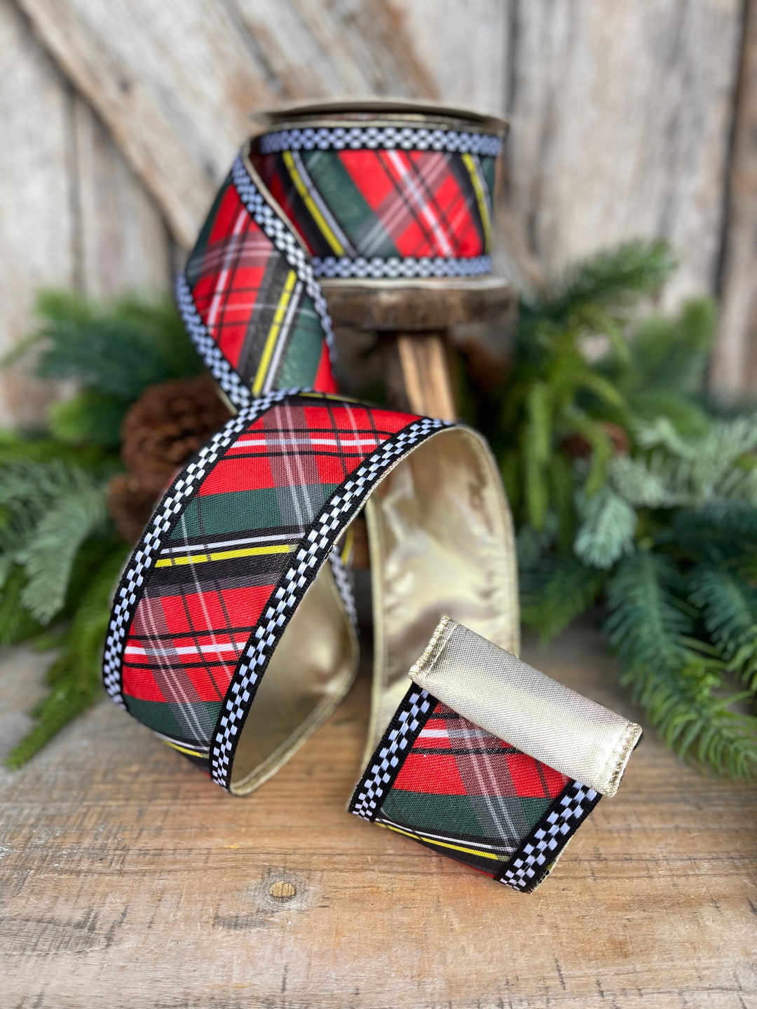 2.5" Traditional Christmas Plaid Ribbon