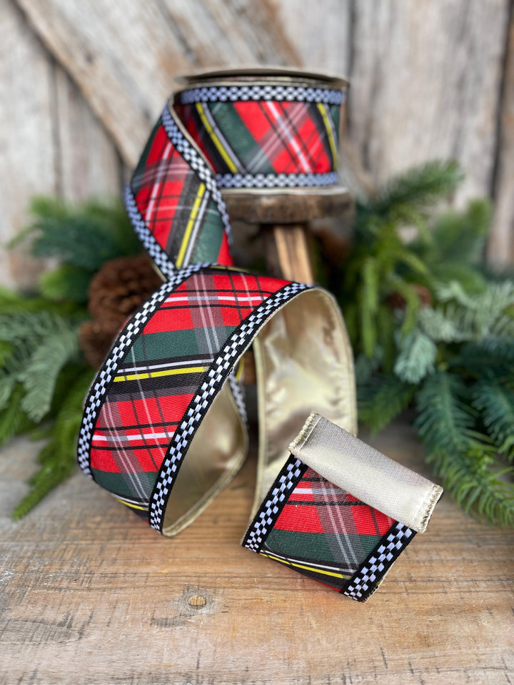 2.5" Traditional Christmas Plaid Ribbon