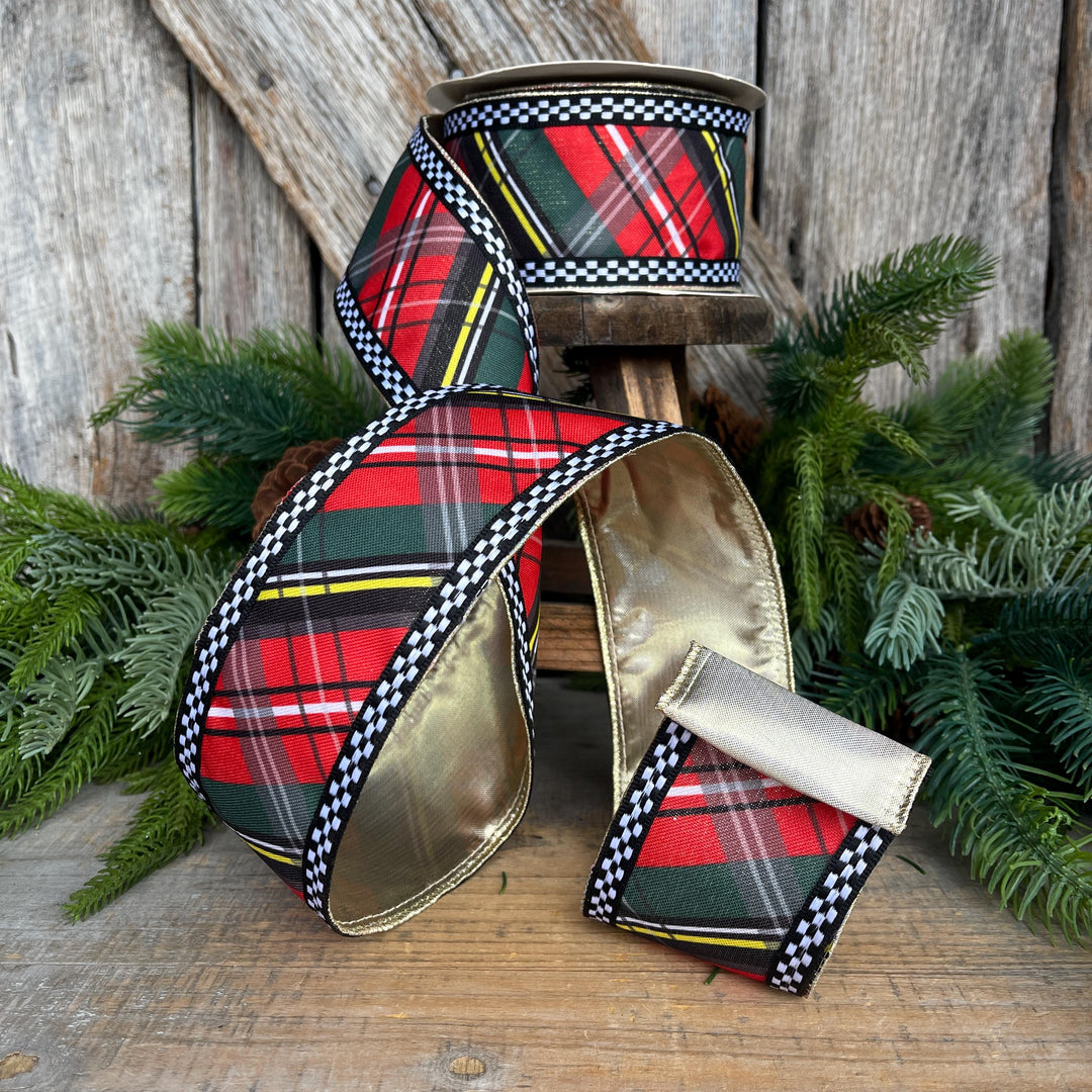2.5" Traditional Christmas Plaid Ribbon