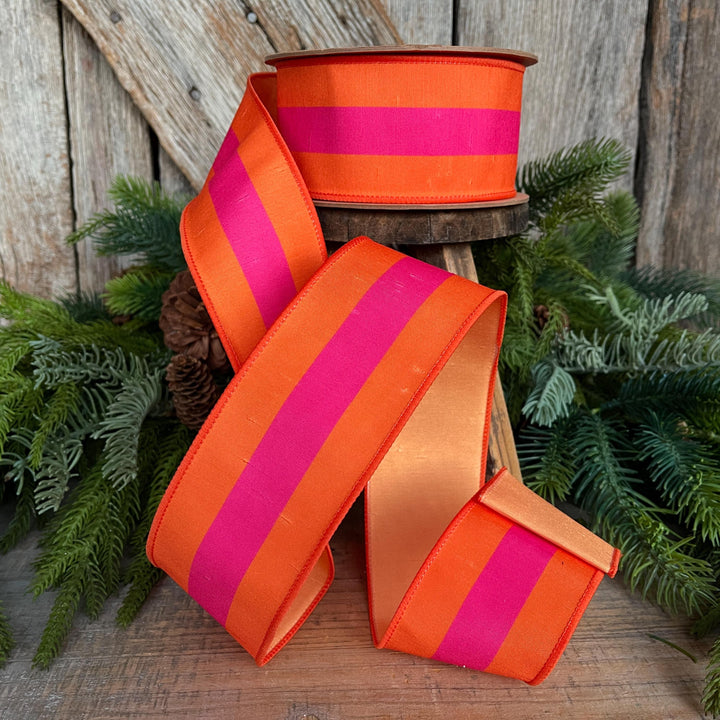 2.5" Orange Pink Halloween Ribbon