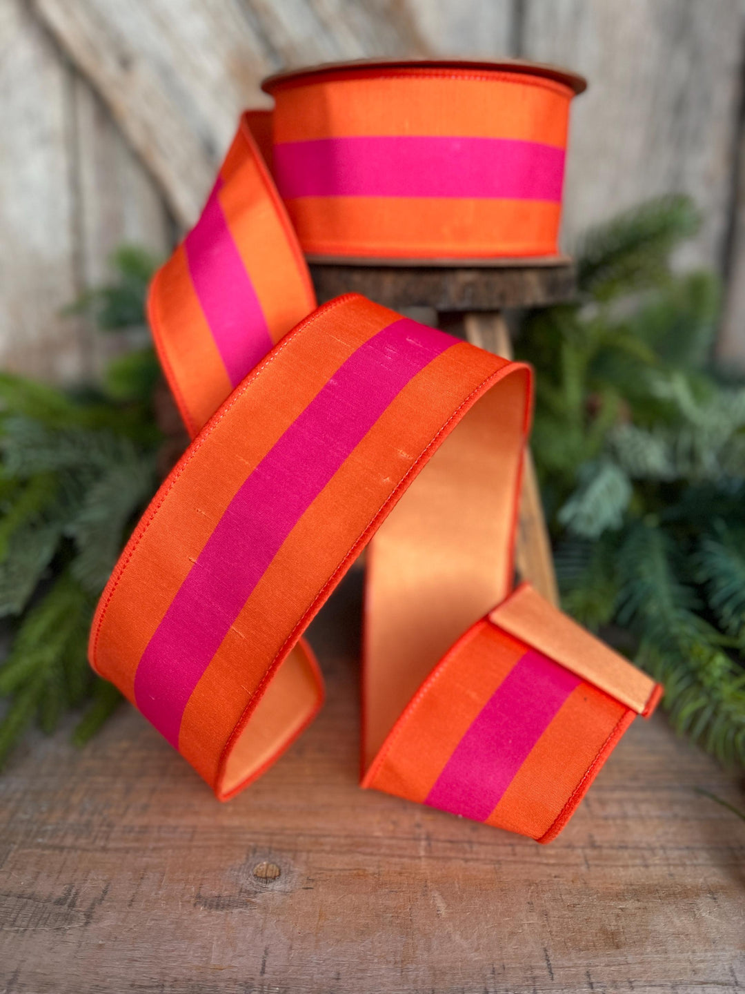 2.5" Orange Pink Halloween Ribbon