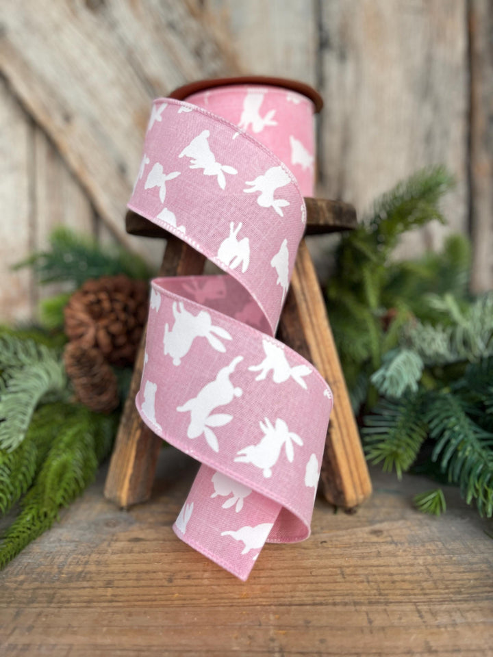 2.5" Pastel Pink Bunny Ribbon