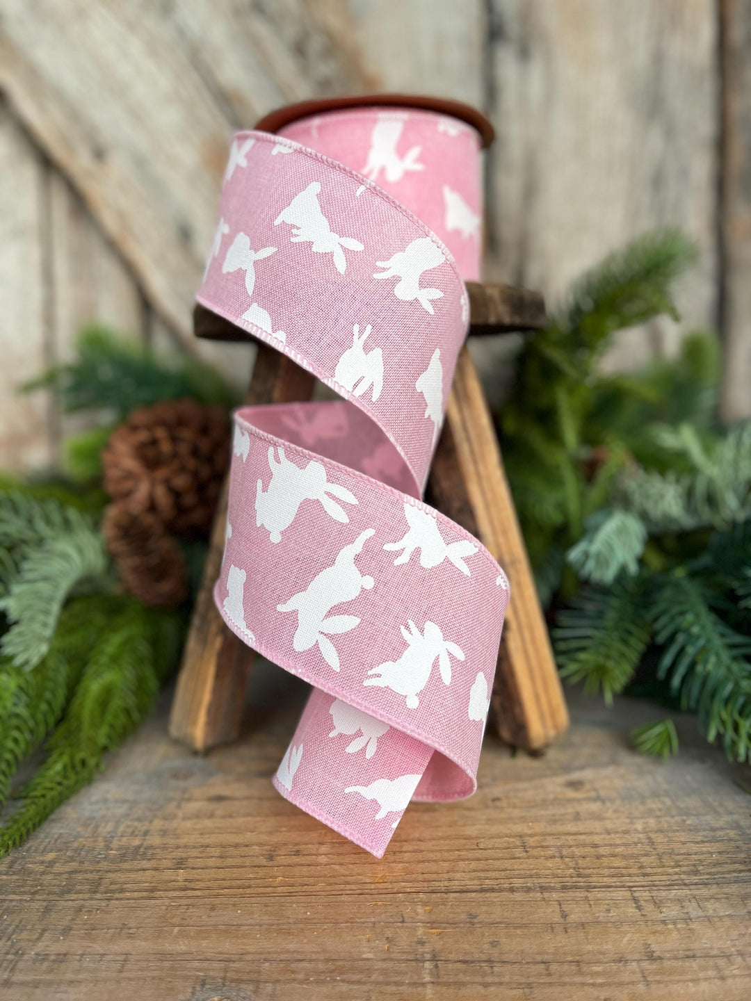 2.5" Pastel Pink Bunny Ribbon