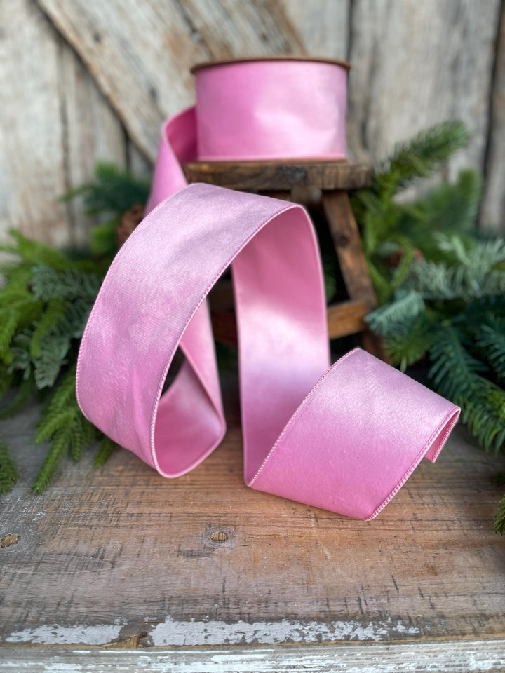 2.5" Pink Velvet Ribbon, baby pink velvet ribbon