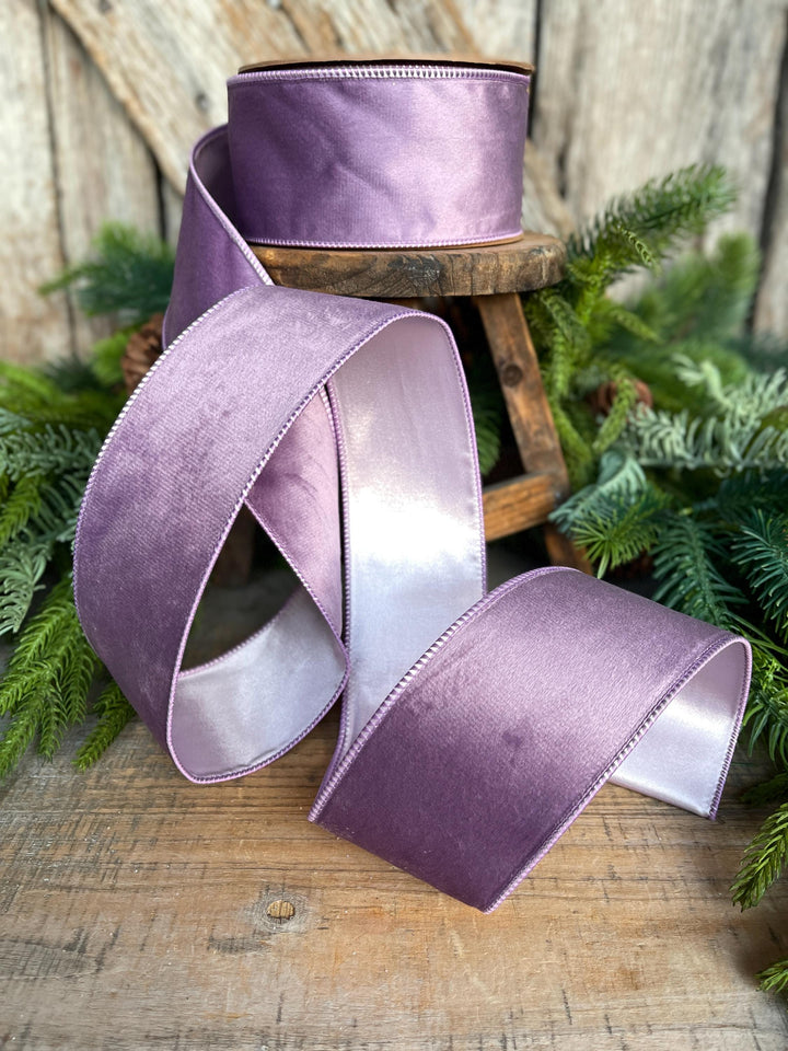 2.5" Lavender Purple Velvet Ribbon