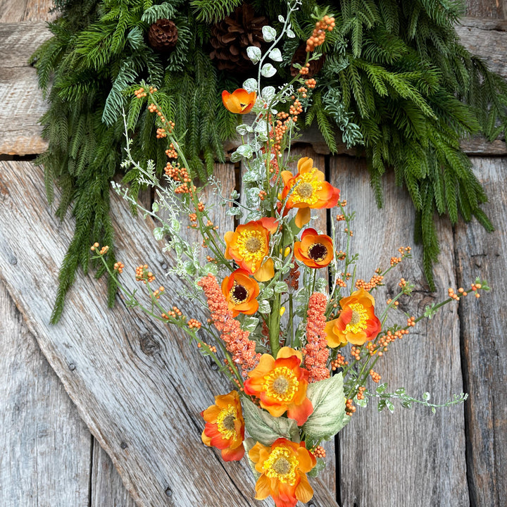 30" Orange Wildflower Filler Bush