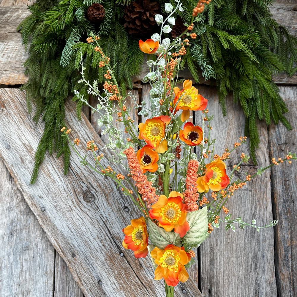 30" Orange Wildflower Filler Bush