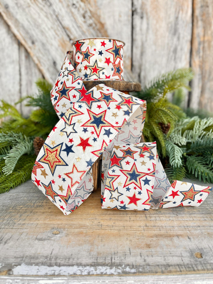 2.5" Patriotic Ribbon, Wired Ribbon