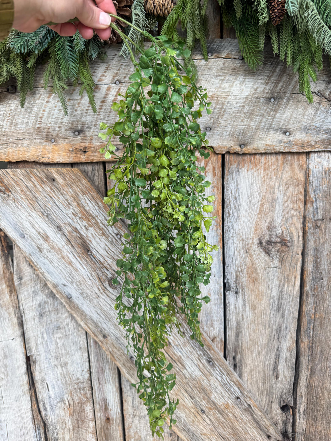 33" Hanging Maiden Hair Bush, Hanging Greenery Bush