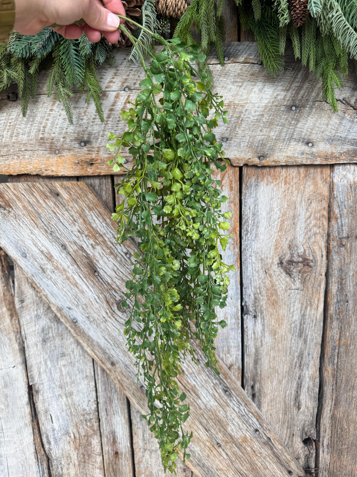 33" Hanging Maiden Hair Bush, Hanging Greenery Bush