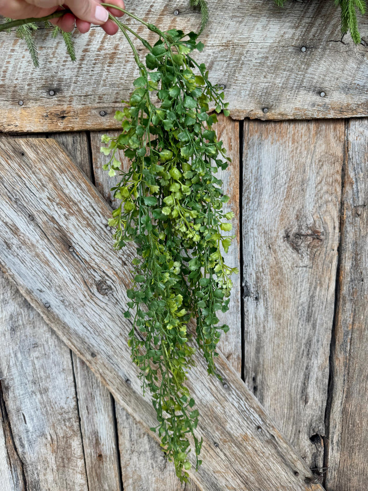 33" Hanging Maiden Hair Bush, Hanging Greenery Bush