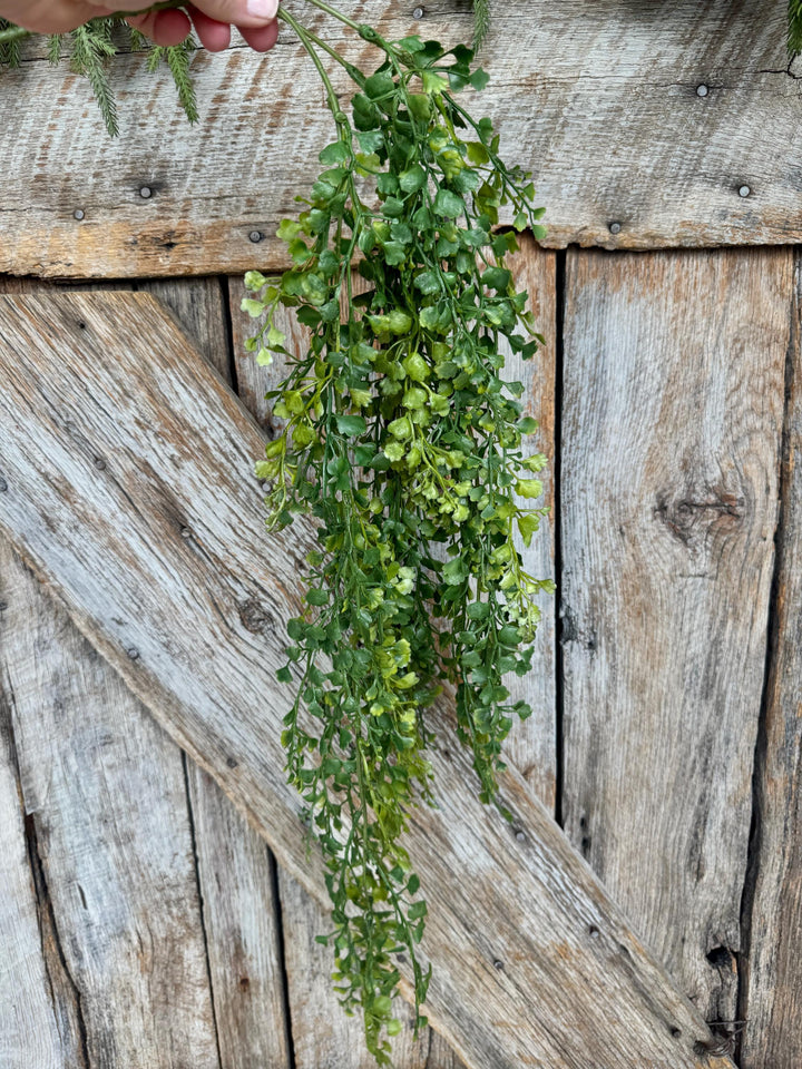 33" Hanging Maiden Hair Bush, Hanging Greenery Bush