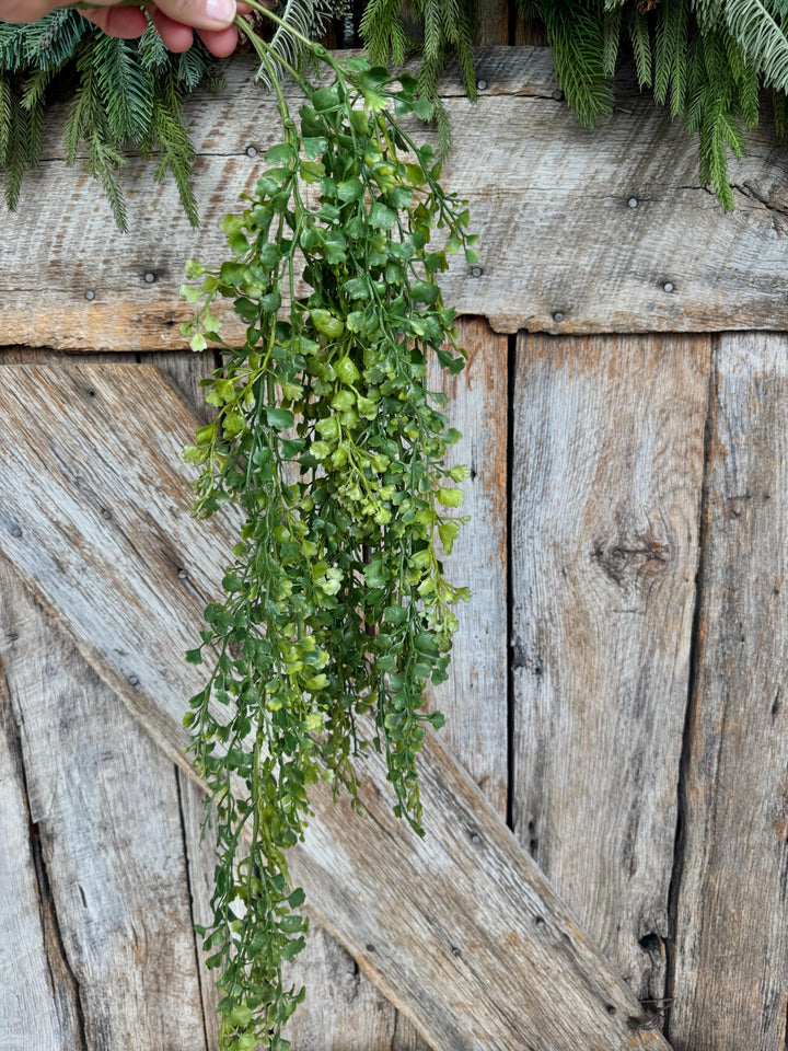 33" Hanging Maiden Hair Bush, Hanging Greenery Bush