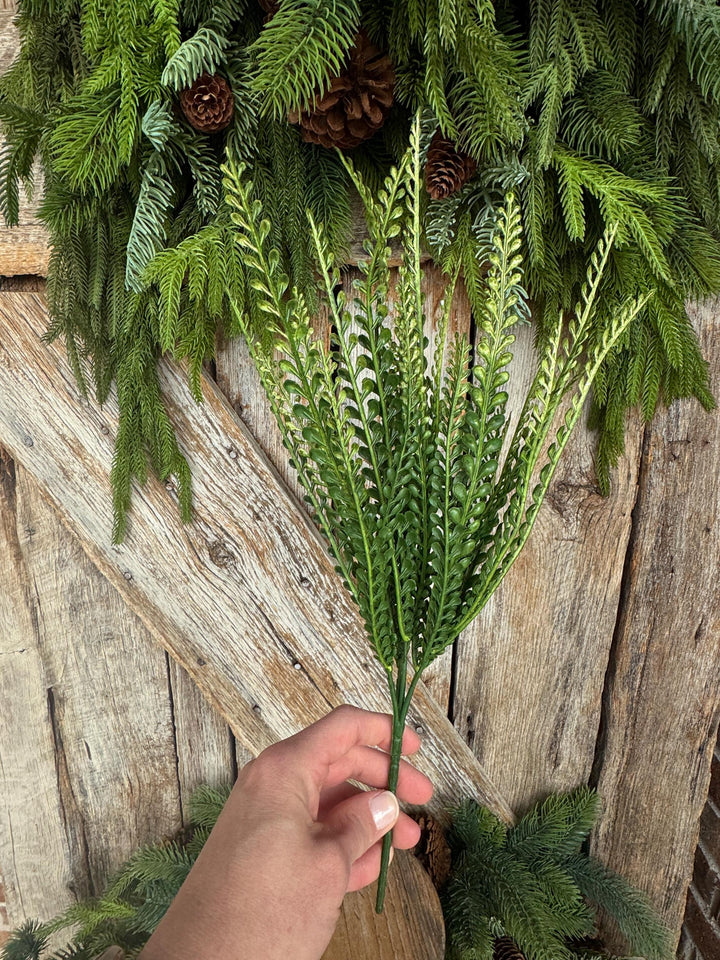 16" Beaded Greenery Bush, 13686GN