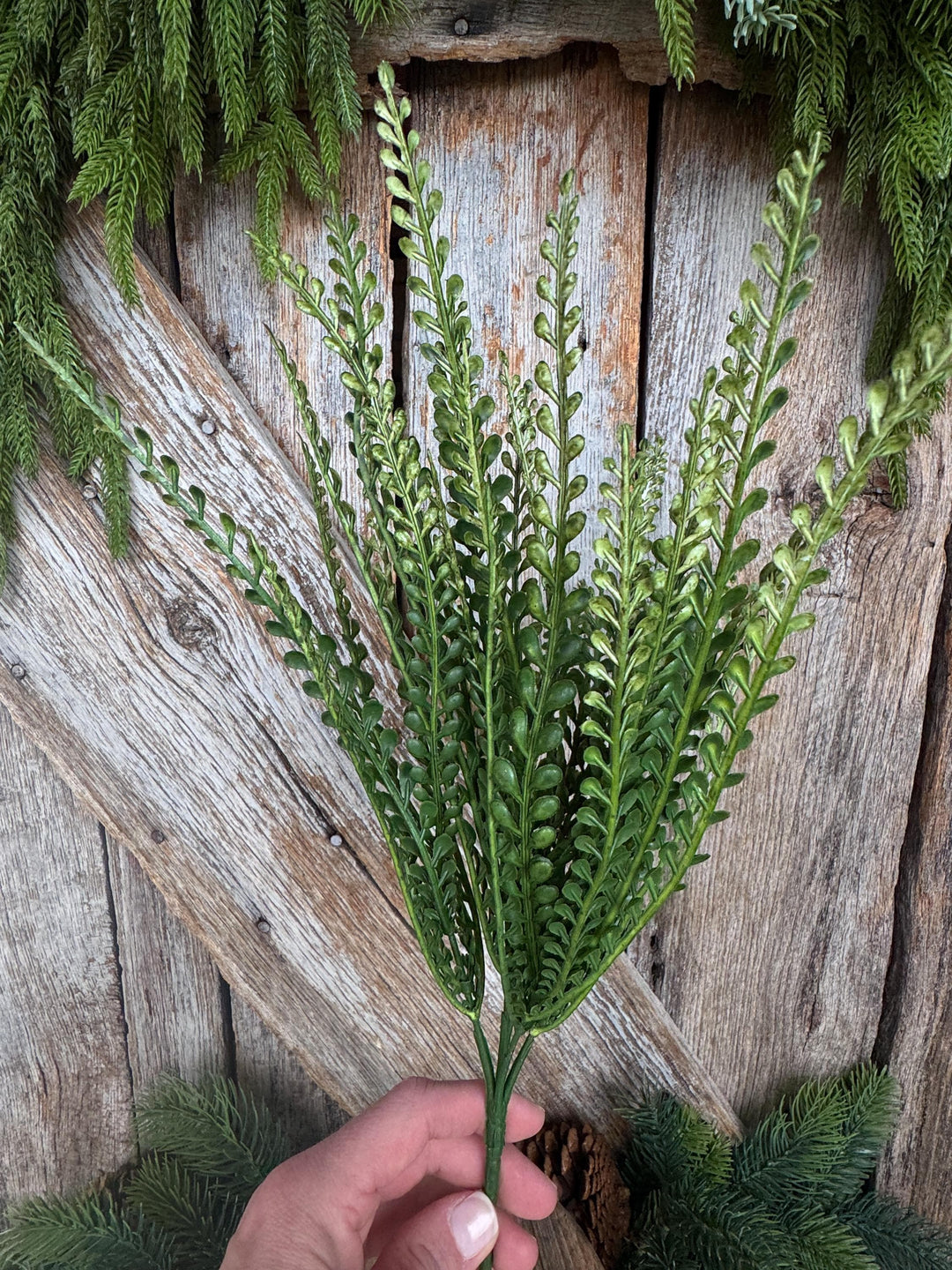 16" Beaded Greenery Bush, 13686GN