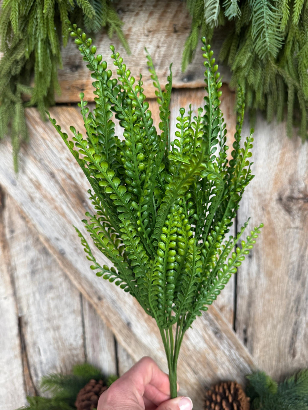 18" Beaded Leaf Bush, Green Beaded Leaf Bush