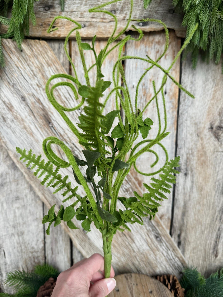 16" Moss Floral Spray, Greenery bush, 62077SP16