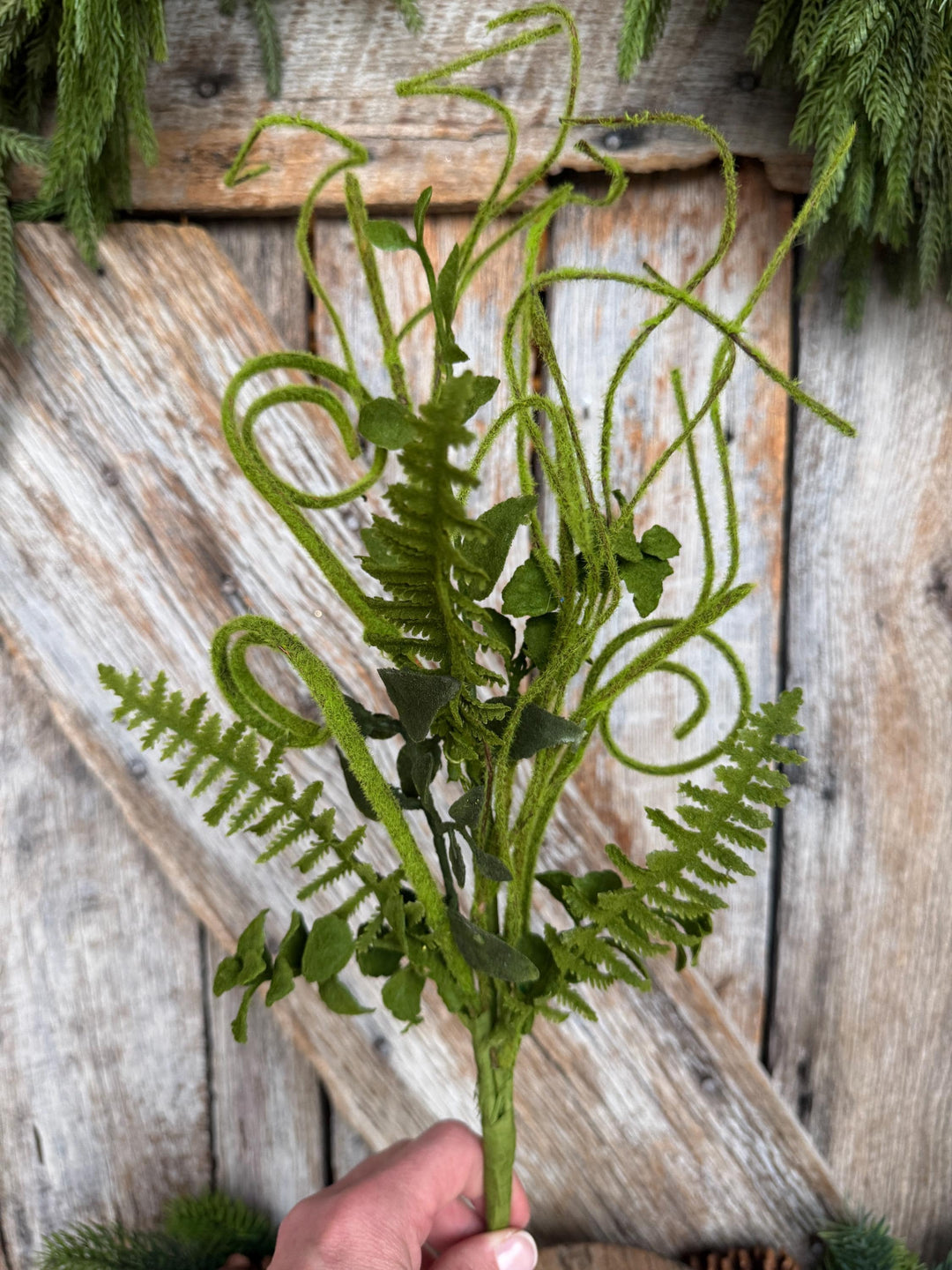 16" Moss Floral Spray, Greenery bush, 62077SP16