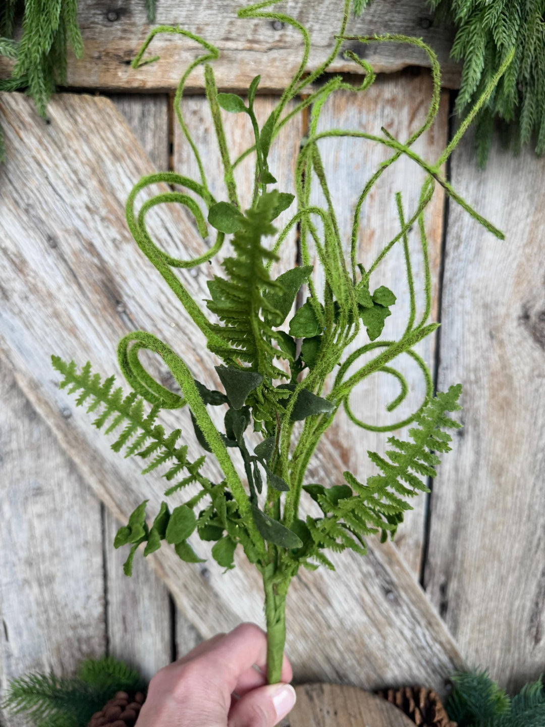 16" Moss Floral Spray, Greenery bush, 62077SP16