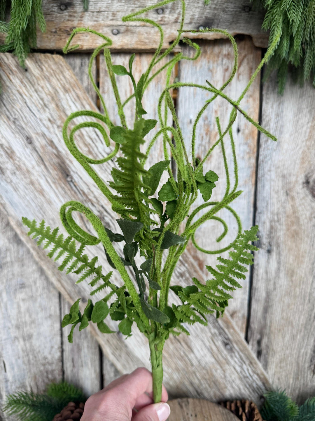 16" Moss Floral Spray, Greenery bush, 62077SP16