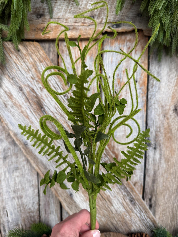 16" Moss Floral Spray, Greenery bush, 62077SP16