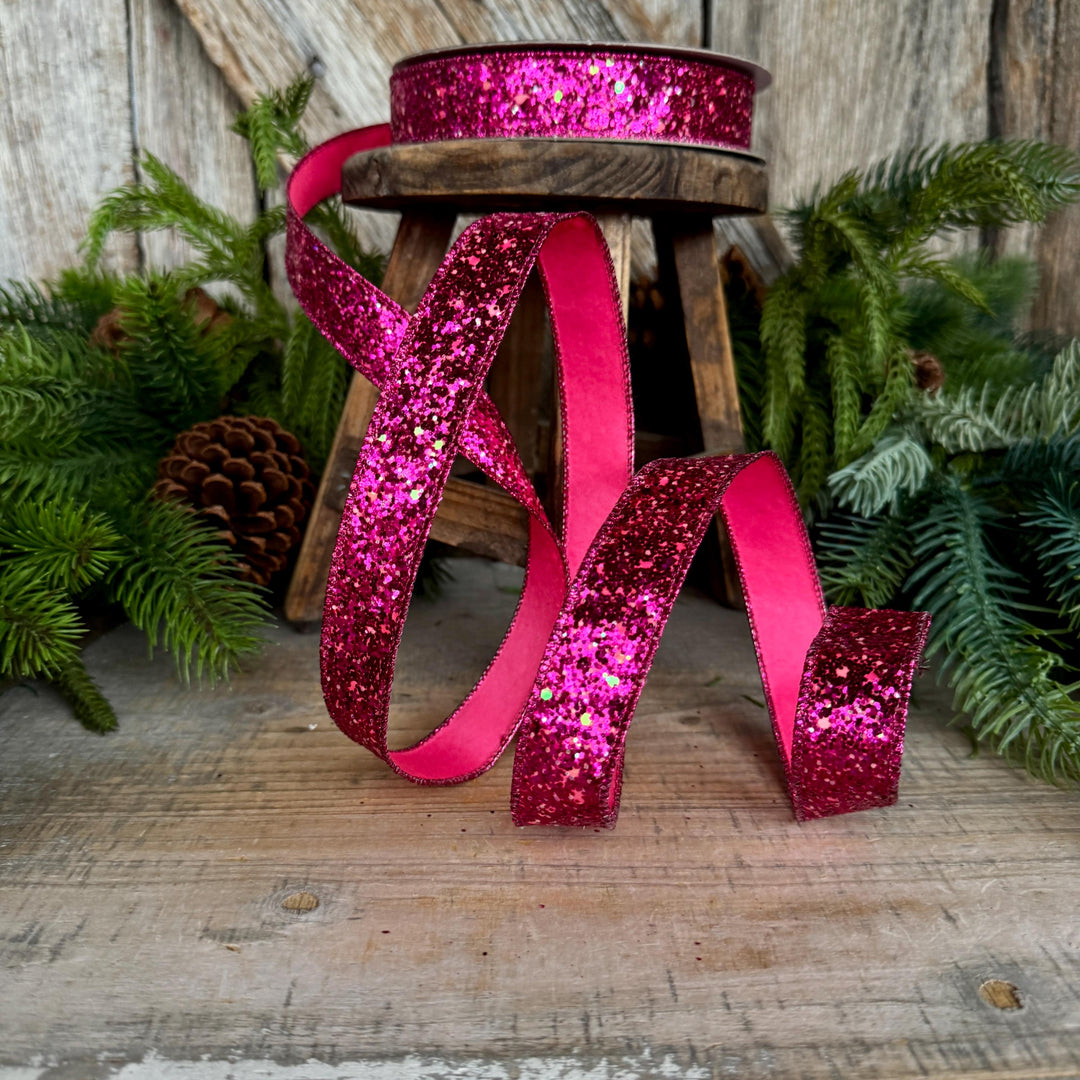 1" Hot Pink Ribbon, Halloween Ribbon