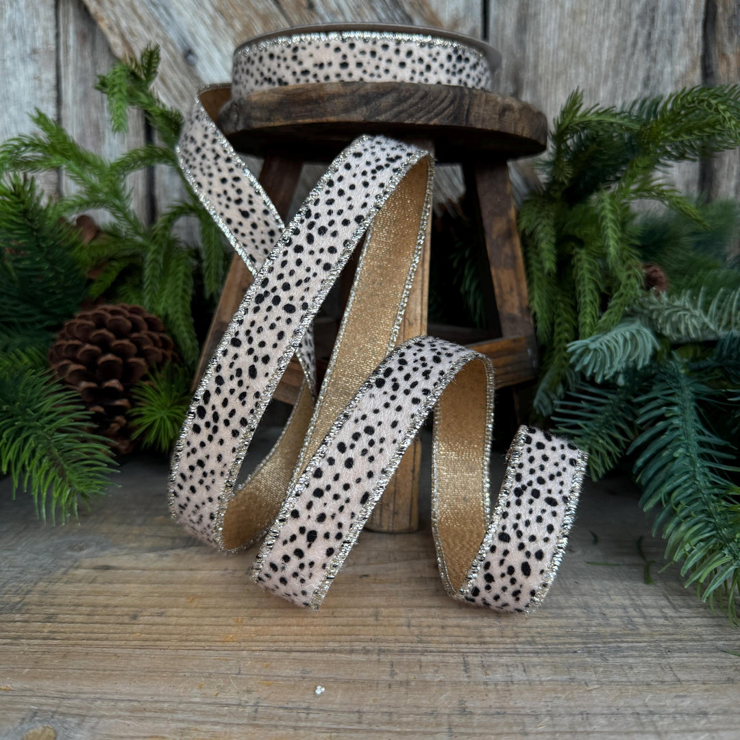 1" Animal Print Ribbon, Farrisilk Hyena Ribbon, HR010-01