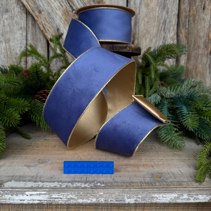 2.5" French Blue Velvet Ribbon