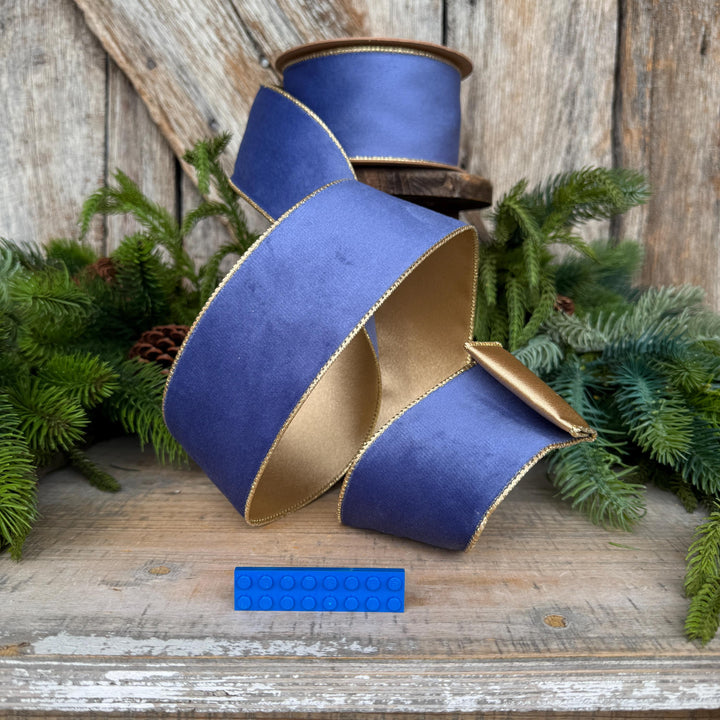 2.5" French Blue Velvet Ribbon