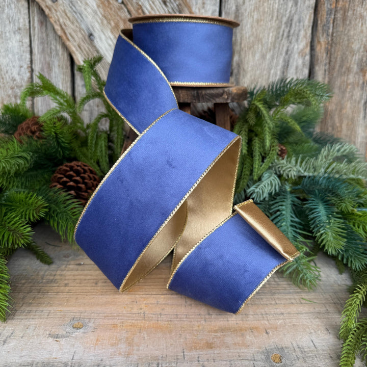 2.5" French Blue Velvet Ribbon