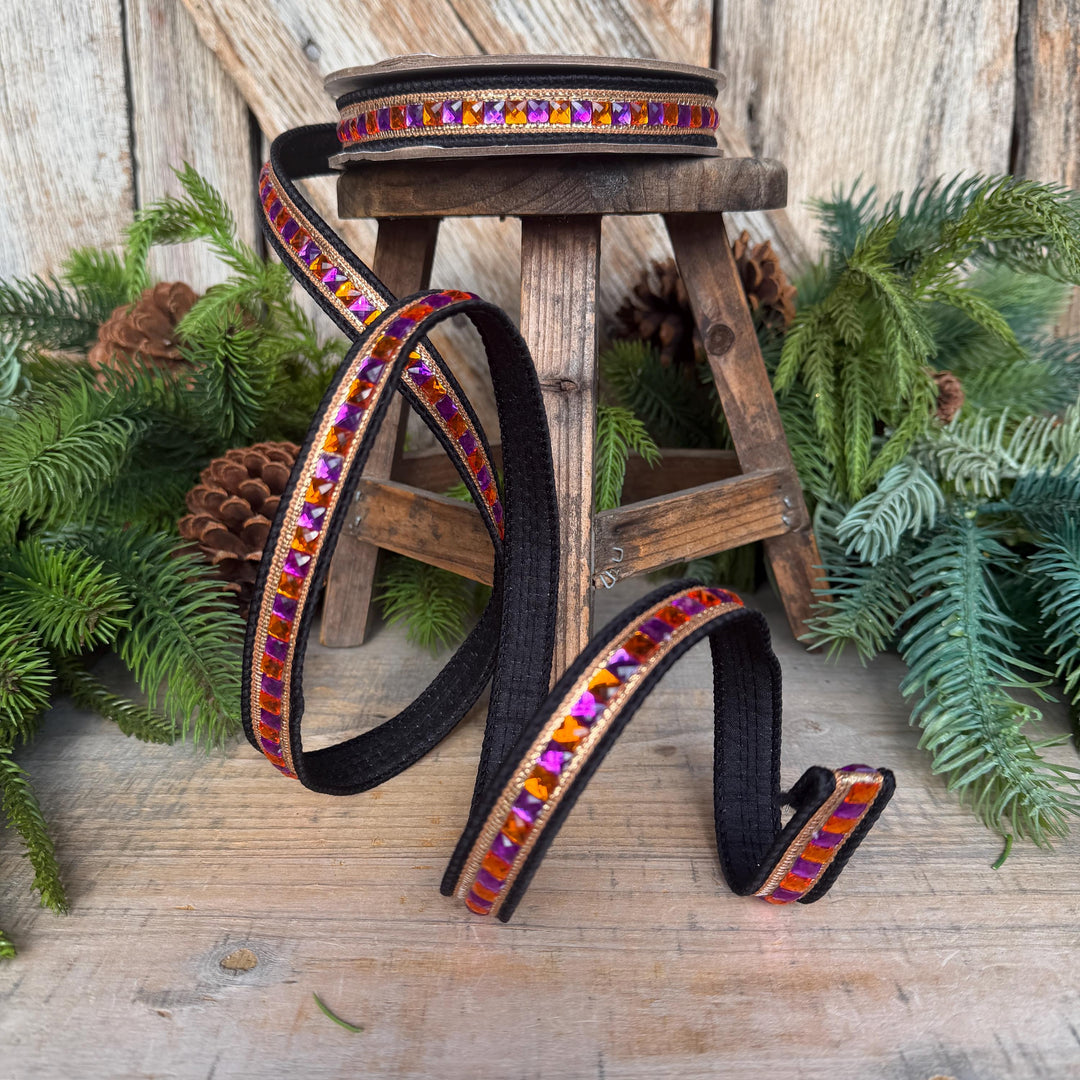 Halloween Ribbon, 3/4" Bedazzled Ribbon