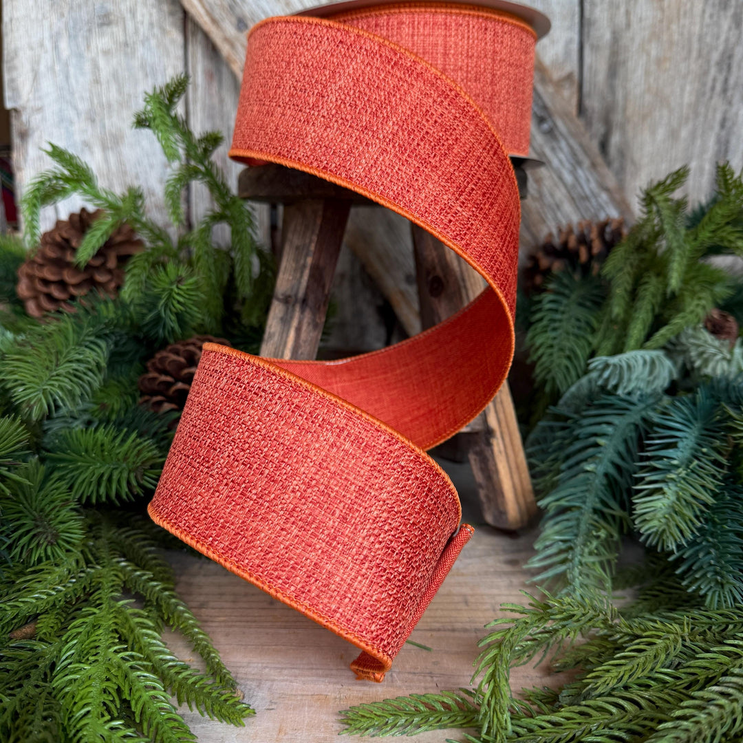 2.5" Orange Harvest Tween Ribbon, Farrisilk Ribbon, Fall Ribbon
