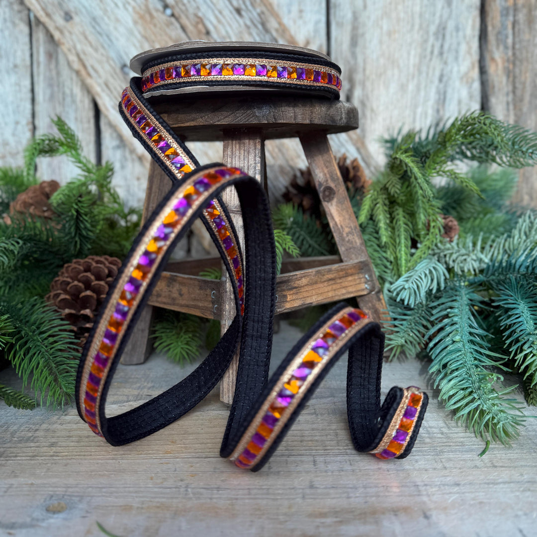 Halloween Ribbon, 3/4" Bedazzled Ribbon
