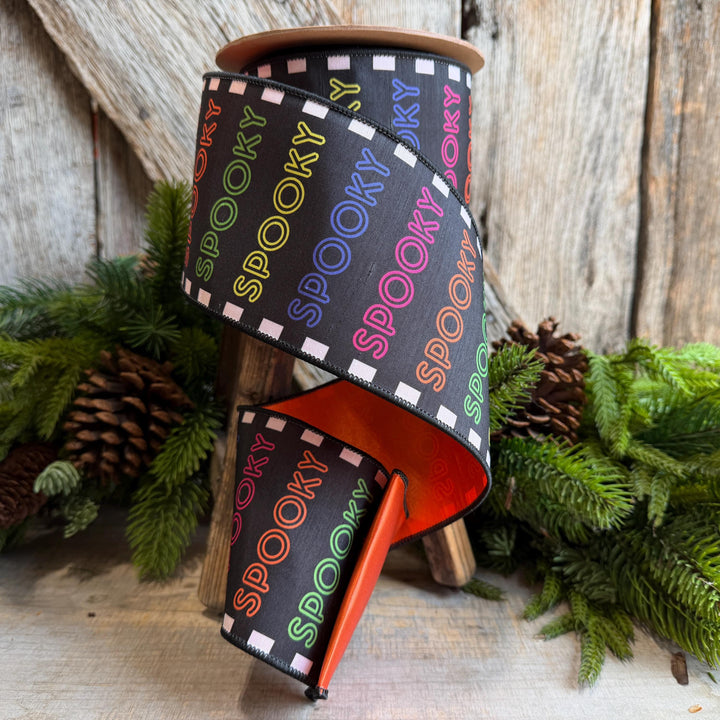 4" Spooky Halloween Ribbon, Designer Halloween Ribbon
