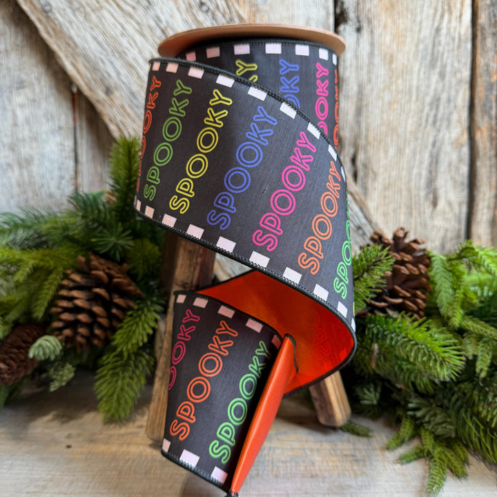 4" Spooky Halloween Ribbon, Designer Halloween Ribbon