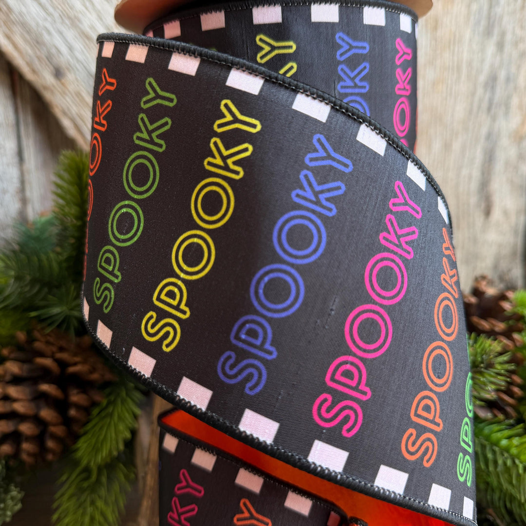 4" Spooky Halloween Ribbon, Designer Halloween Ribbon