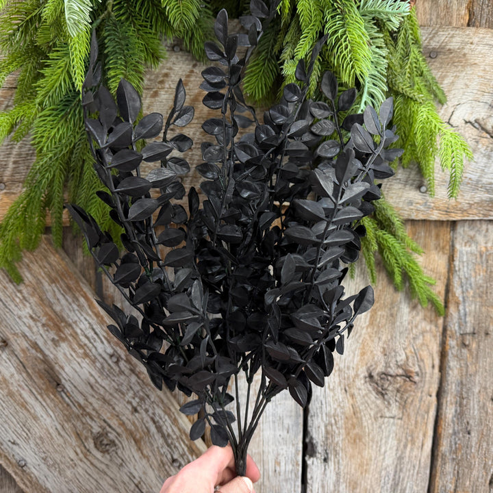 20" Black Wisteria Bush, Black Greenery Bush, Halloween Greenery, 57487BK