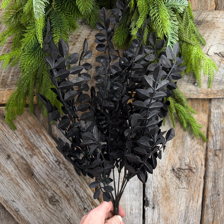20" Black Wisteria Bush, Black Greenery Bush, Halloween Greenery, 57487BK