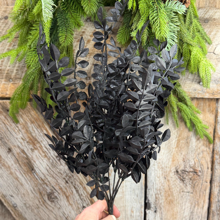 20" Black Wisteria Bush, Black Greenery Bush, Halloween Greenery, 57487BK