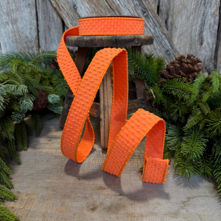 1" Orange Goosebumps Ribbon, Farrisilk Ribbon, Halloween Ribbon, HR025-52