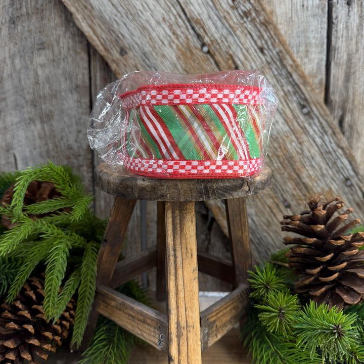 2.5" Traditional Christmas Plaid Ribbon